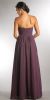 Strapless Pleated Overlap Bust Long Bridesmaid Dress back
